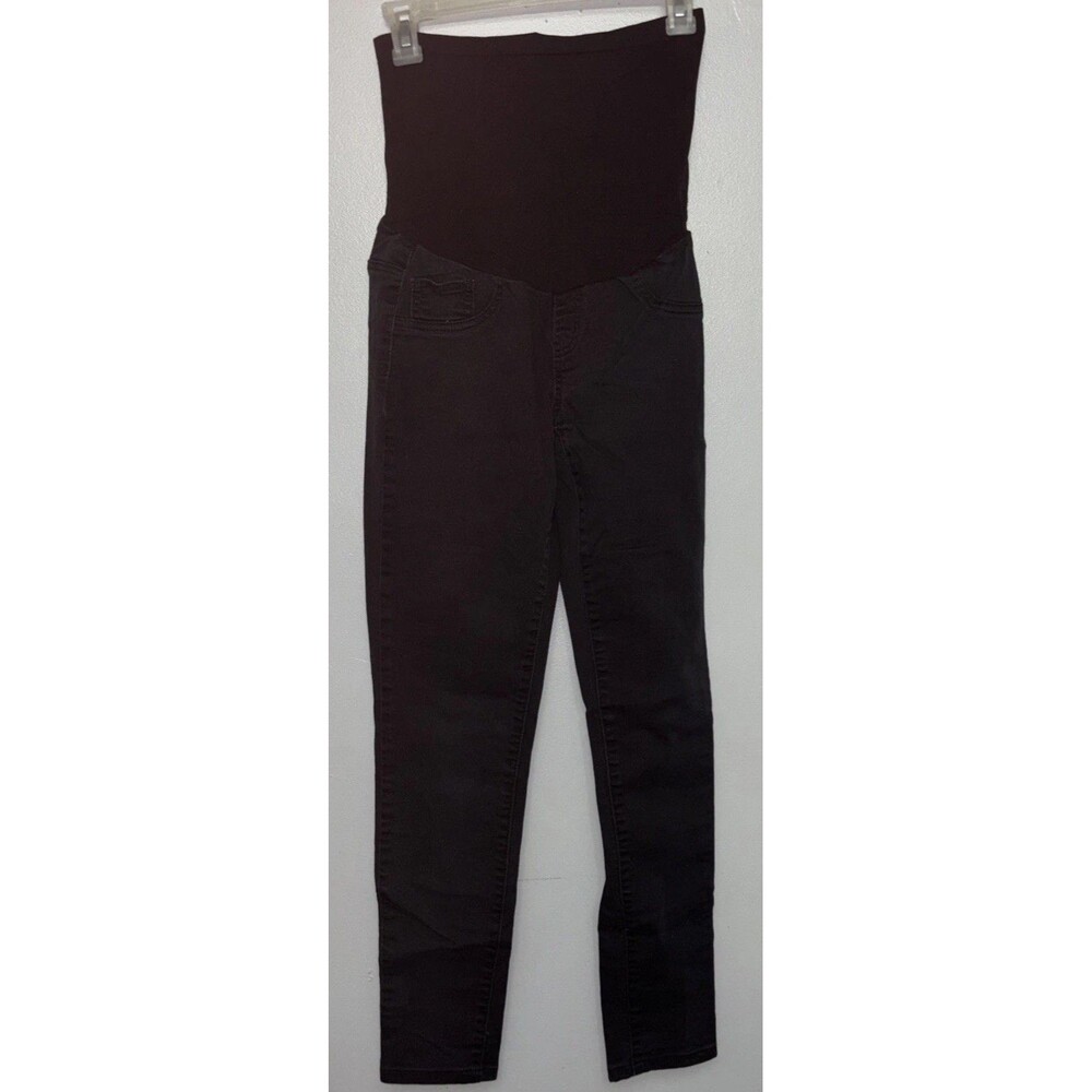 Indigo Blue Womens Size Small Petite Black Maternity Fit Straight Leg Jeans